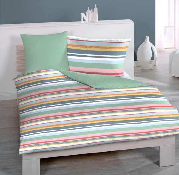 Satin Bettwäsche Colorful Wende3